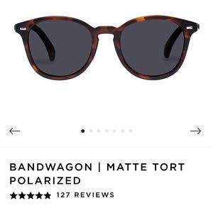 Le Specs Bandwagon Matte Tortoise Sunglasses